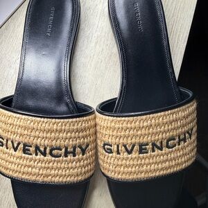 Givenchy Black and Tan Sandals